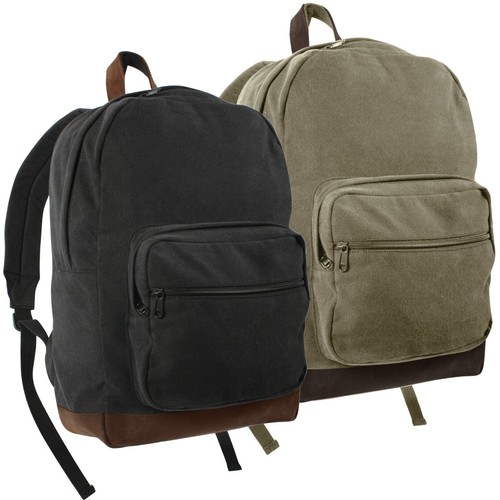 Zaino vintage tela con - in,