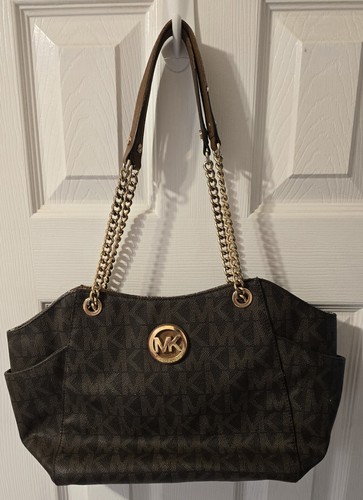 Borsa media marrone firmata