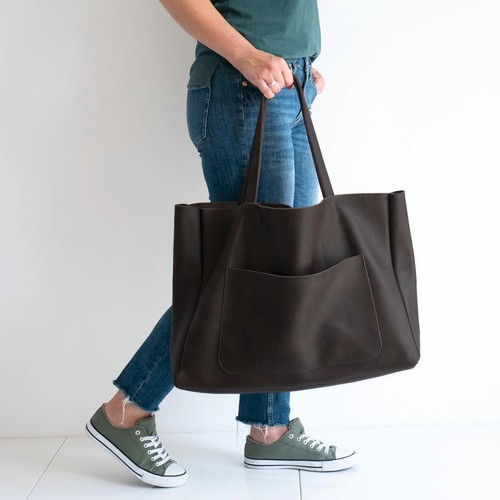 Borsa tote vera pelle - tote,
