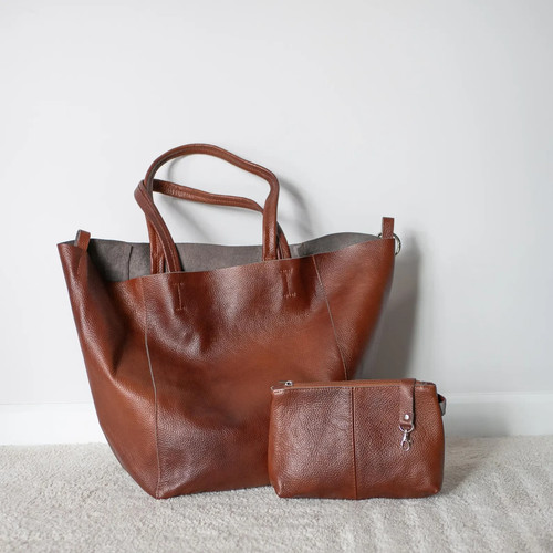 Borsa tote vera pelle - in,